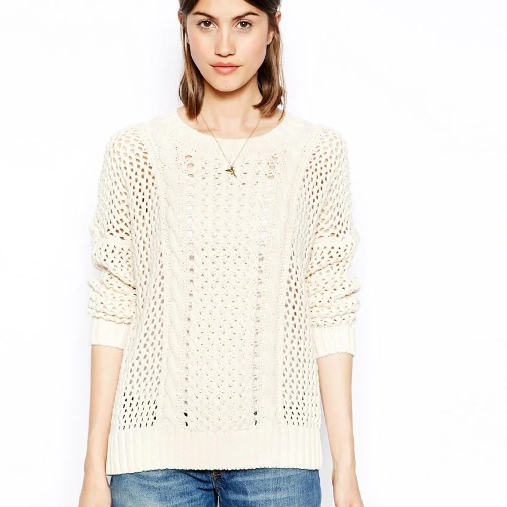 NWOT d.Ra Stockholm‎ Pullover Cable knit sweater